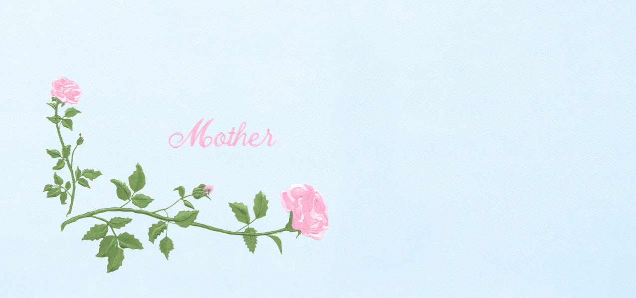 Corner Rose Mother Pink Blue Faux